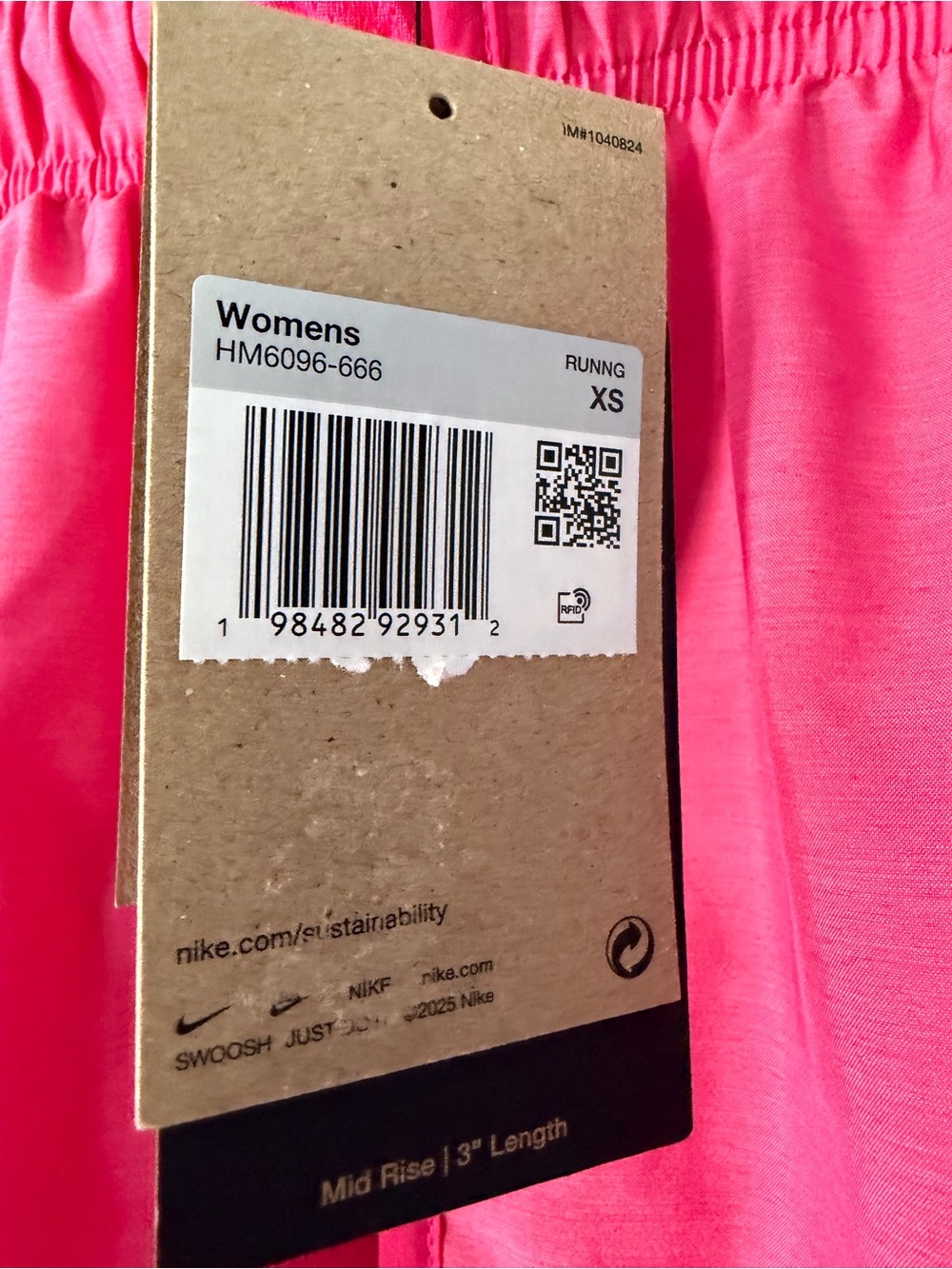 Nike Women’s Tempo Dri-FIT Mid Rise 3-in. Brief-Lined Running Shorts. Size XS. - Picture 4 of 5